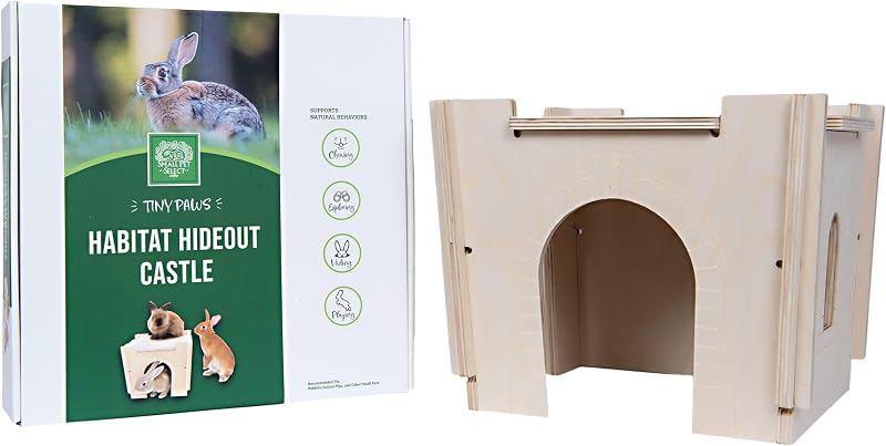 Habitat Hideout Castle, Medium, Rabbit & Guinea Pig | Cozy Chewable Hideout, Natural Enrichment, For Bunnies, Chinchillas, Guinea Pigs & Other Small Animals