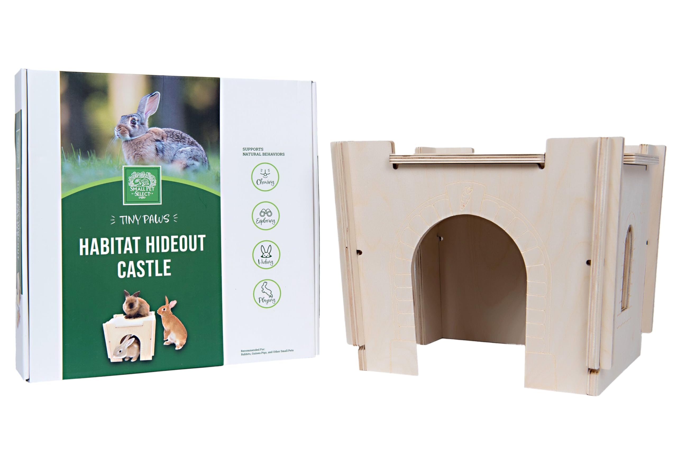 Habitat Hideout Castle | Cozy Hideaway & Play Fortress for Rabbits, Guinea Pigs & Small Pets (Removable Tunnel Not Included)