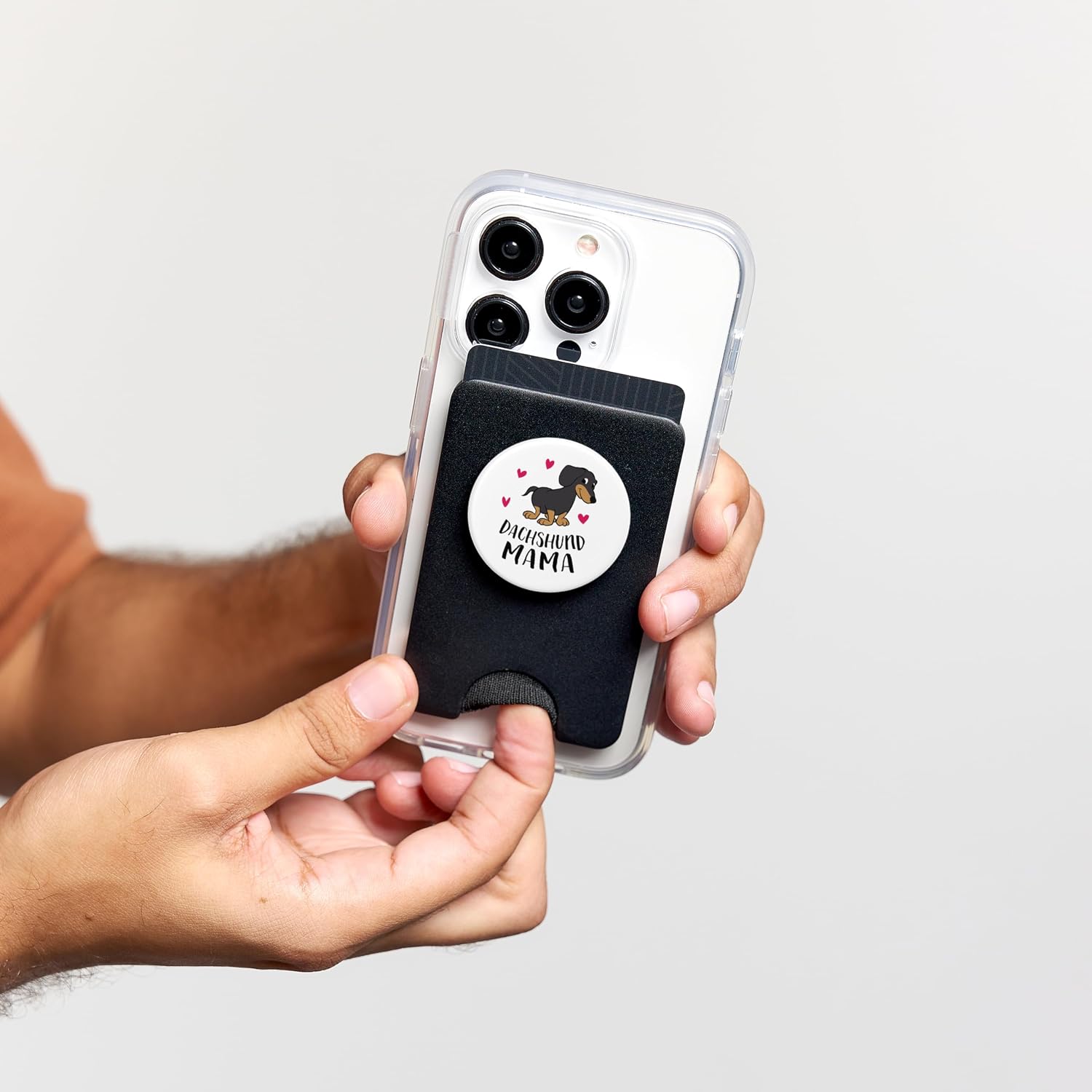 Dachshund Mom Funny Dachshund PopSockets PopWallet for MagSafe