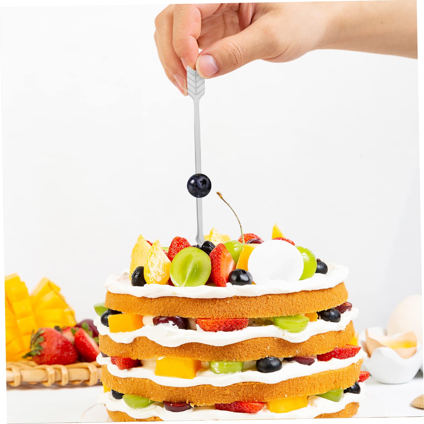 IMIKEYA 10pièces Fourchettes à Dessert Acier Outils De Service Pour Fruits Et Snacks Ustensiles Pour Réunions Familiales Et