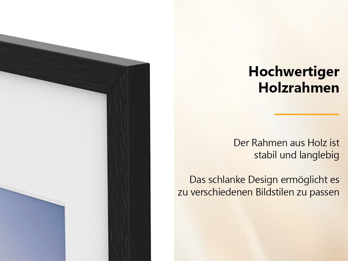 YGVQN A4 Bilderrahmen 3er Set Schwarz - Acrylglas & Holz Für Fotos & Poster