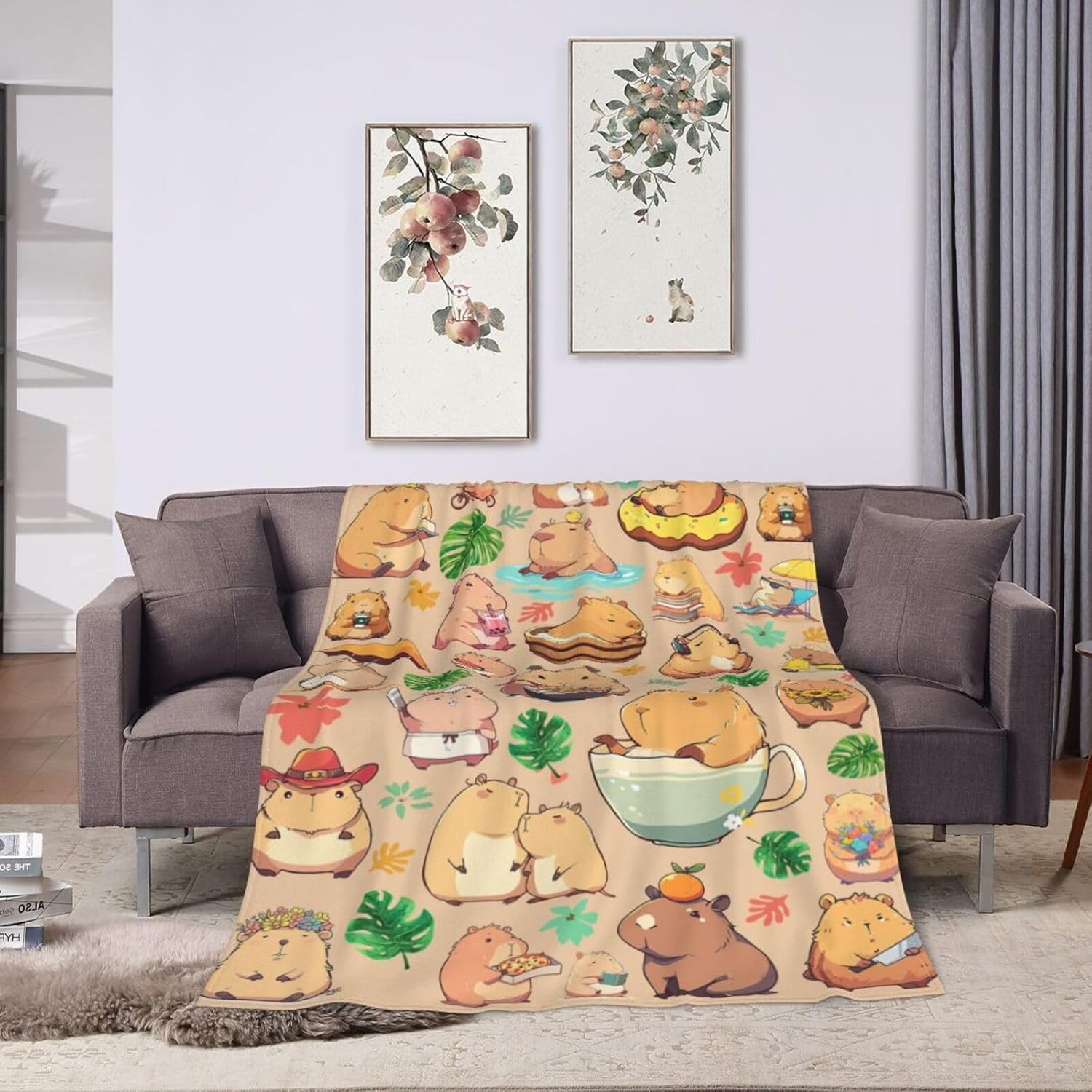 Capybara Gifts Blanket Bed Throw Blanket Soft Lightweight Cozy Warm Blankets for Kids Teens Men Women - Image 8