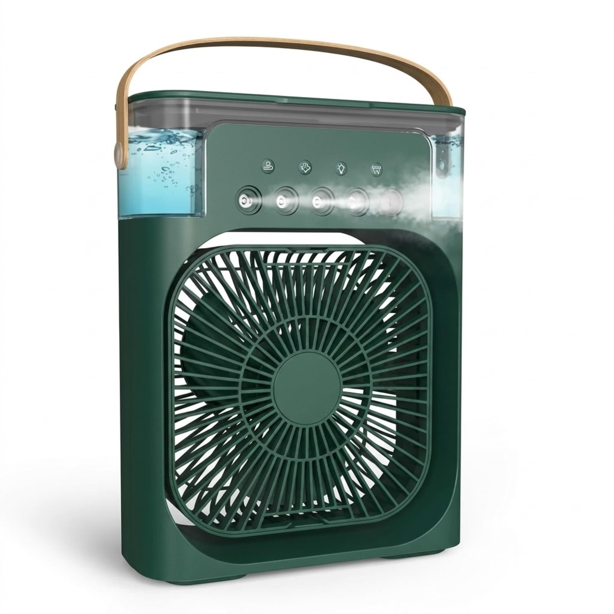Drumstone SP5 Green 48AID2 Spray Fan Misting Cooling Device Water Spray Air Circulator Portable Refreshing Breeze Humidifying Function Summer Cooling Solution Indoor Outdoor Use Battery Operated Unit-image-44