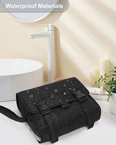 Miniatura 87 de Neceser colgante de viaje para hombres y mujeres, kit de viaje, bolsa de afeitar, impermeable, organizador de maquillaje para baño, ducha, azul