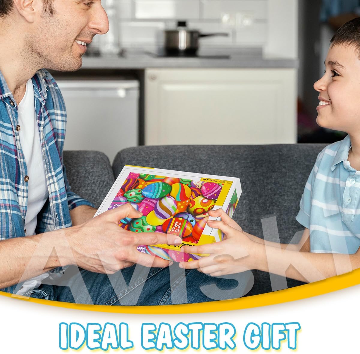 Easter Jigsaw Puzzles with 1:1 Reference Poster, Holiday Puzzles for Adults and Kids - 500 Pieces Puzzles, Egg Educational Games Gift for Elders Children Family and Friends