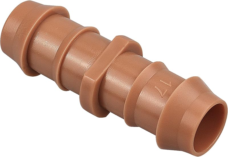 21-Pack Drip Irrigation Universal Barbed Coupling Fitting, Barbed Connectors for 1/2" Drip Tubing