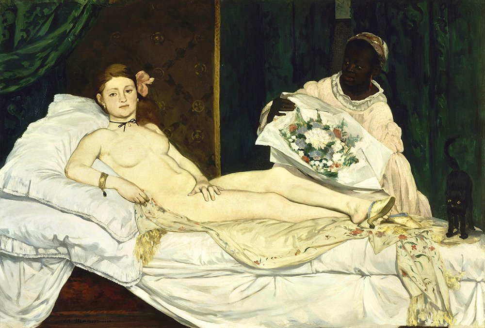 Lámina de Olympia de Edouard Manet, arte mate mediano para decorar tu salón