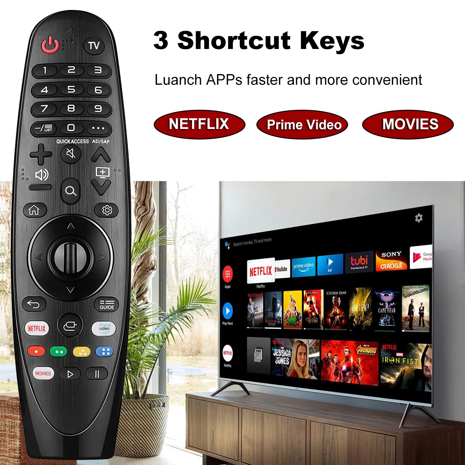 Ricambio per LG Smart TV, telecomando universale, compatibile con tutti i televisori LG, telecomando universale di ricambio per tutti i telecomando LG TV