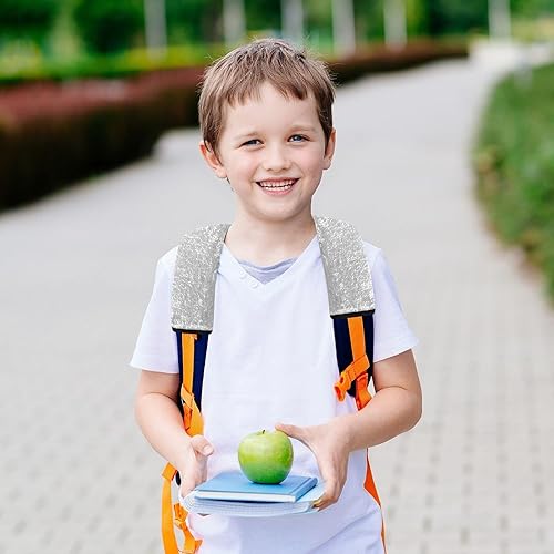 Miniatura 7 de Cojines de cinturón de seguridad suaves para adultos plateados, protector de cinturón de seguridad, acolchado para cinturón de seguridad