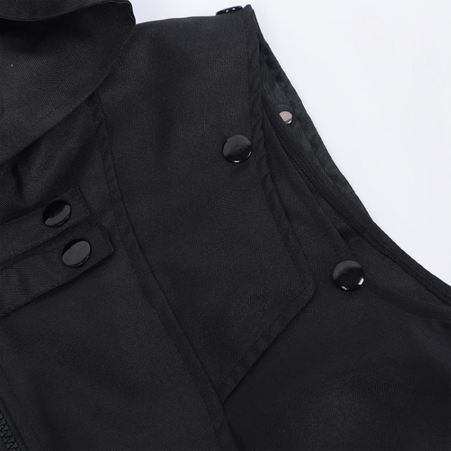 BIUTEY Mens Medieval Renaissance Punk Sleeveless Jacket Long Retro Gothic Dark Hoodie Zipper Coat - Image 4