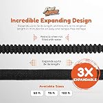 Flexi Hose Plus avec 8 Function Buse Jardin extensible Hose, Léger & Jardin flexible sans évier Hose, Raccords en laiton massif de 3/4 pouces et double latex, 75 Ft Noir