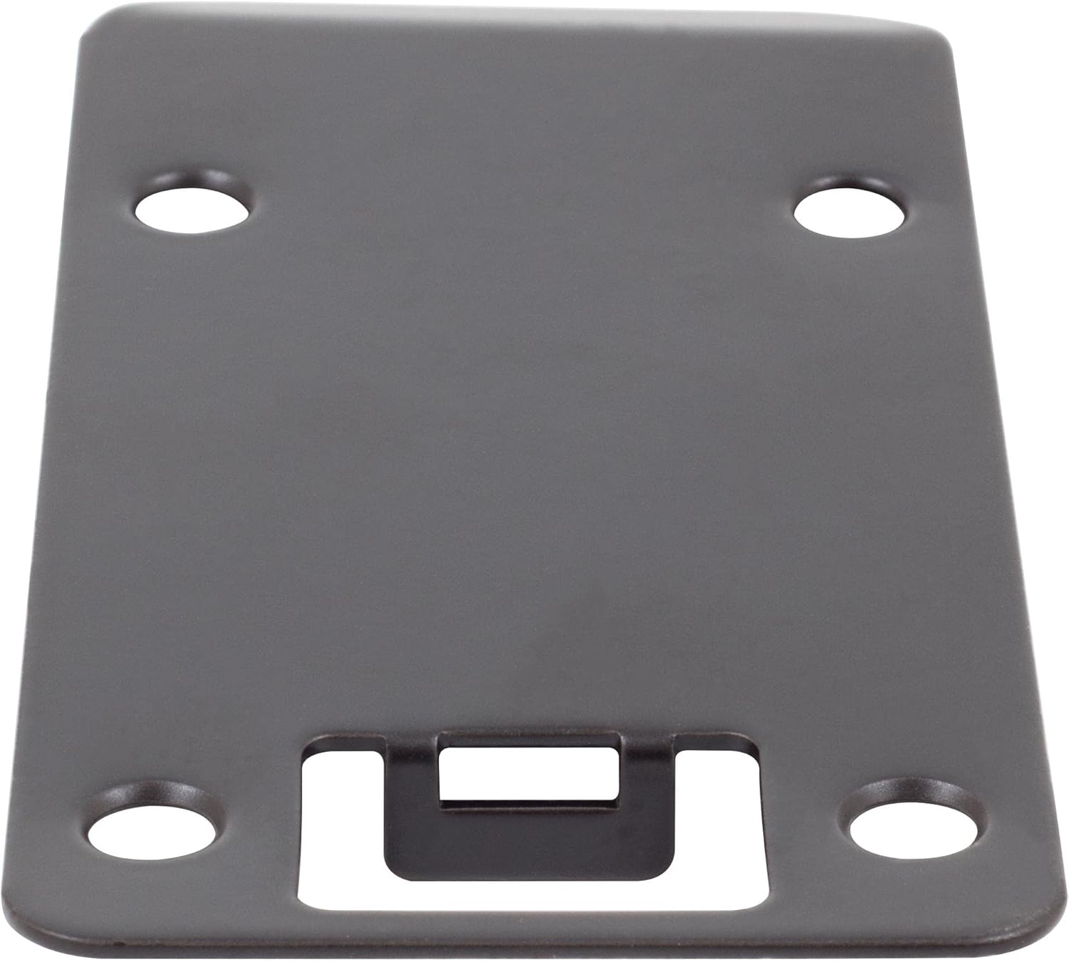 Stone Harbor Hardware Round Corner Extended Lip Strike Plate, 2-1/4" x 4", (4-1/2" Overall Length), Matte Black