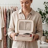 Vista 10 de Aveniee Bolsa organizadora de maquillaje transparente, bolsa de aseo de viaje, estuche cosmético para mujeres, bolsa portátil de maquillaje