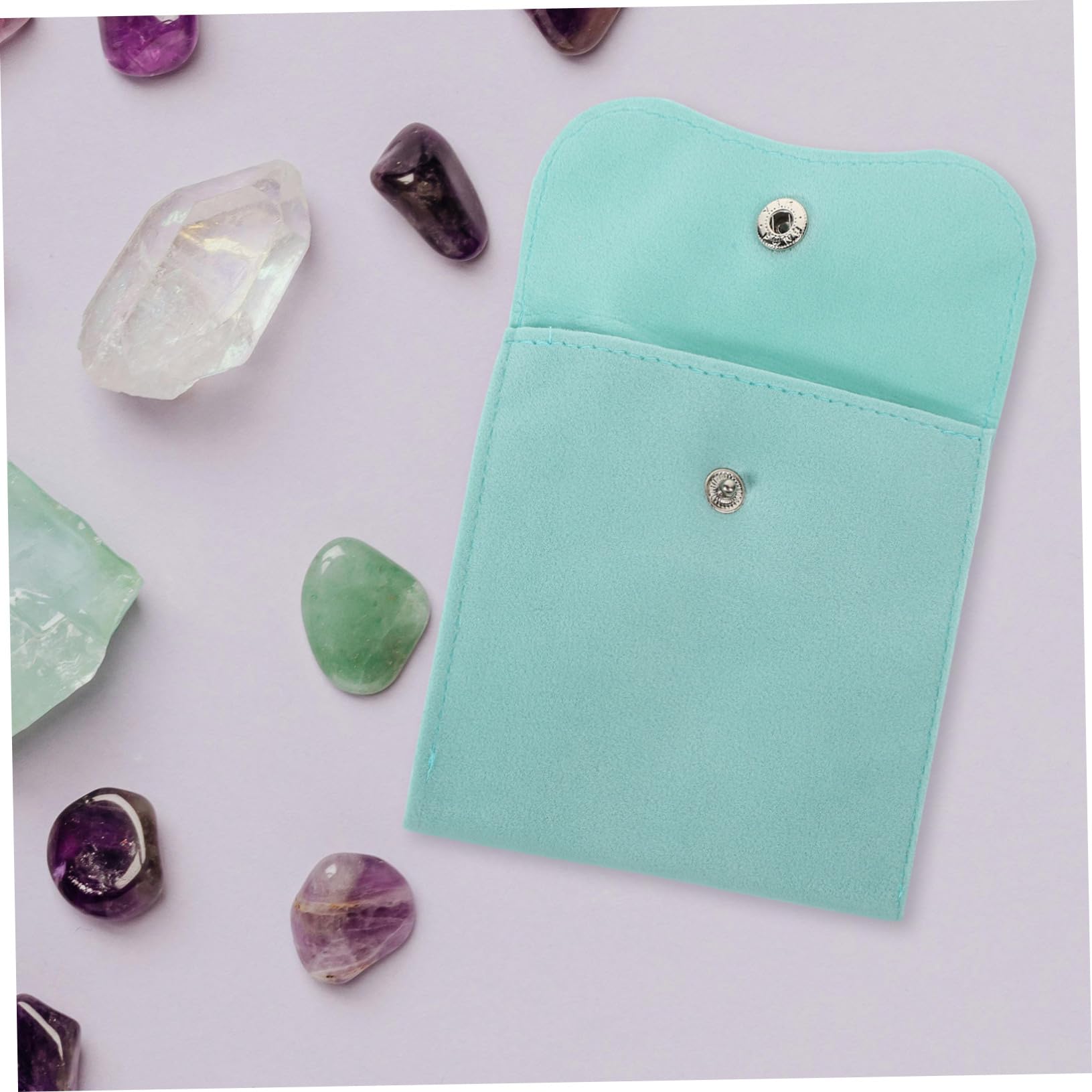 PACKOVE 40stücke Schmuckaufbewahrungstaschen Teiliges Kleine Samtbeutel Mit Druckknopf Für Ringe Ohrringe Und Halsketten Für Hochzeiten Geburtstagsfeiern Und Reisen Aquablau