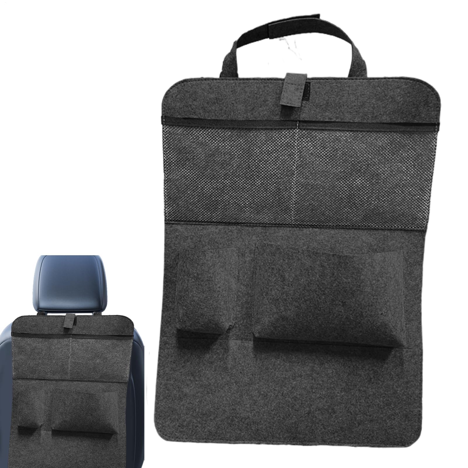Versatile auto in feltro – ideale per viaggi interni su strada, campeggio, pendolari quotidiani – per conservare bevande, telefoni, libri, chiavi e altro – design elegante