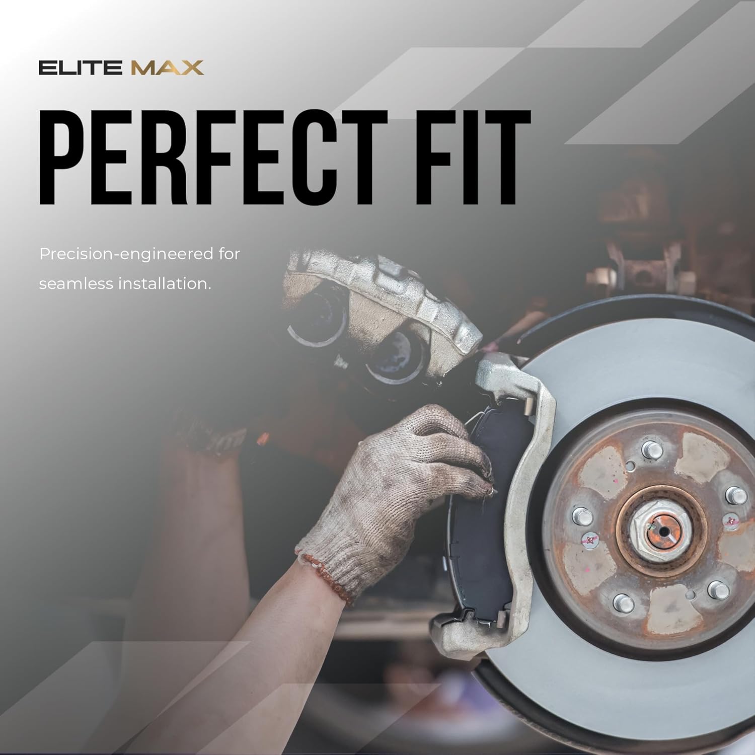 Max Advanced Brakes - EliteMAX Front Brake Pads for 2005-2018 Chevy Silverado 1500; GMC Sierra 1500, Carbon Ceramic Front Brake Pads, Hardware Included, Heavy-Duty Braking, Towing