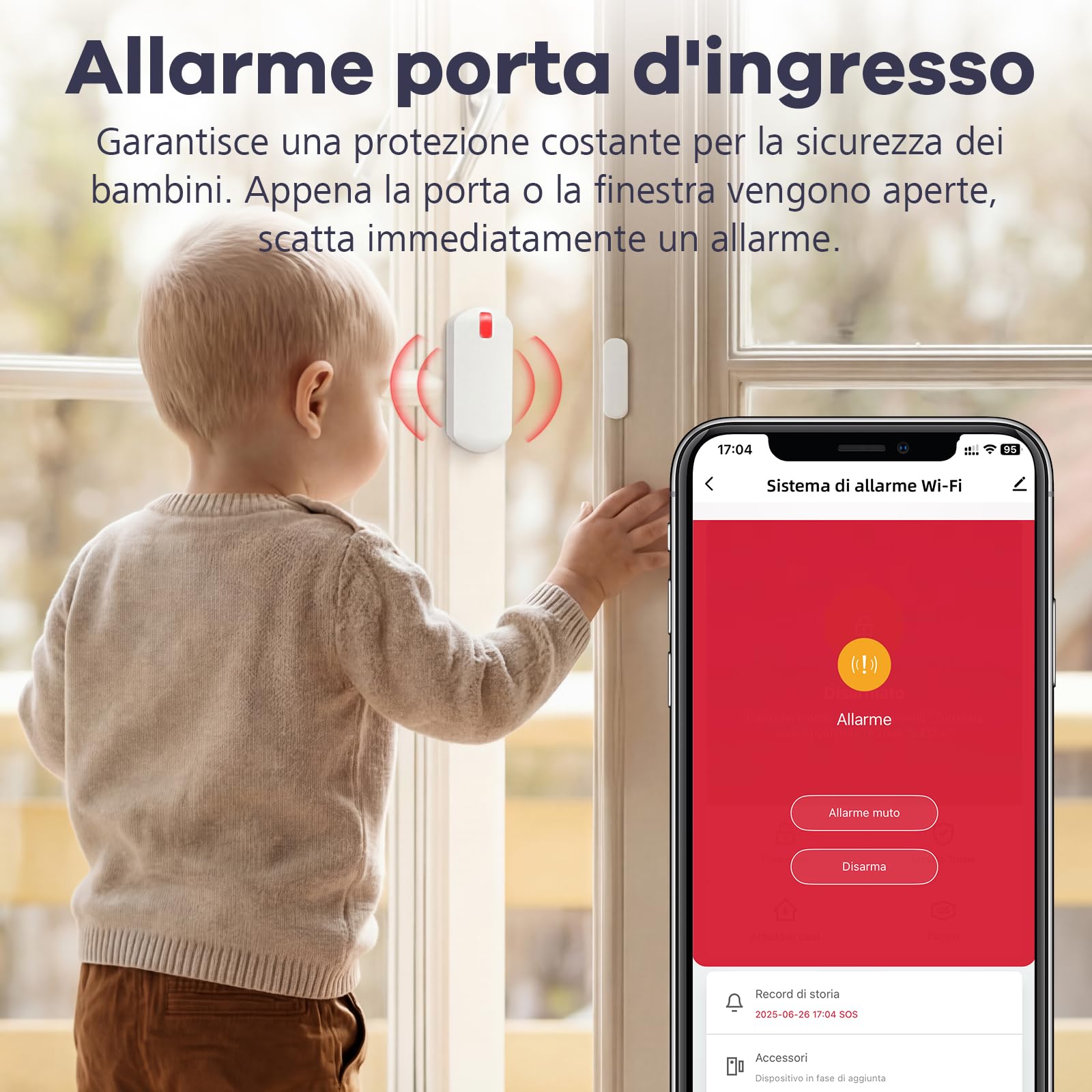 YISEELE Allarme Casa Senza Fili: Antifurto casa con Centrale 120dB e Controllo APP Gratuita - Proteggi famiglia e beni dagli intrusi in tua assenza - Salvavita Anziani – Compatibile Alexa & Google