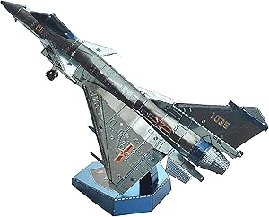 3D Metal Puzzle for Adults with Fighter Airplane Design for Men & Military Enthusiasts,DIY Assembly Attack Planes Model Building Kit, Brain Teaser Puzzles for Home Desk Decor Art Craft (Sliver)