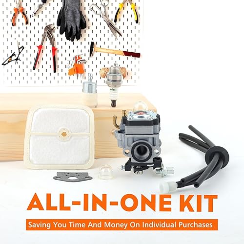 Miniatura 2 de Hipa WYK-186 carburador con filtro de aire Kit de afinación de combustible para Echo HCA260 HCA261 PE260 PE261 PPT260 PPT261 SHC260 SHC261 SRM260