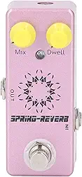 Pedal de Reverberação de Mola, Botões Funcionais Convenientes, Liga de Alumínio, Adaptador Mono Jack 9v Dc de 1/4