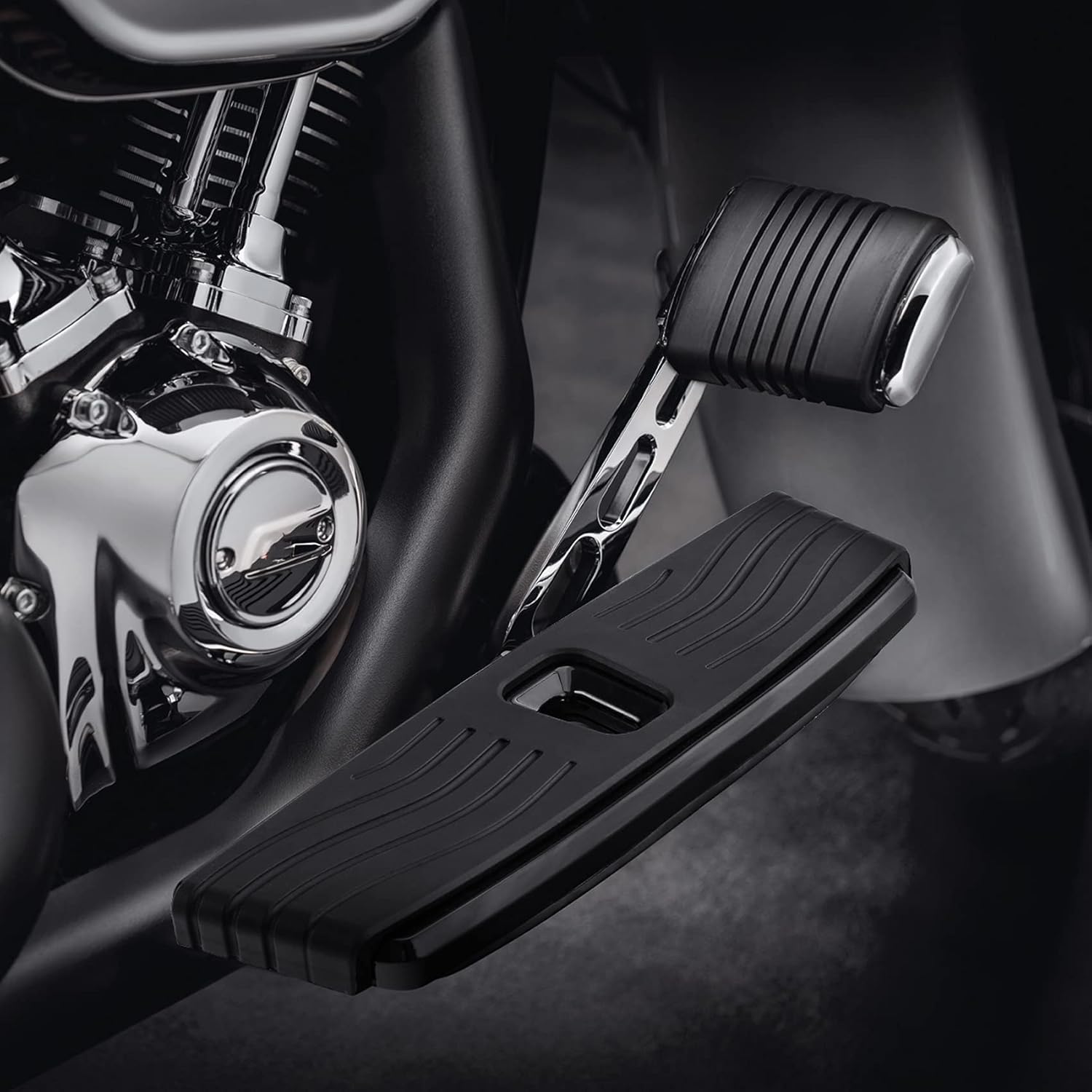Green-L Driver Floorboard Foot Board Pegs Fit for Harley Touring Road King Electra Street Glide 1986-2025 Softail 1986-2017