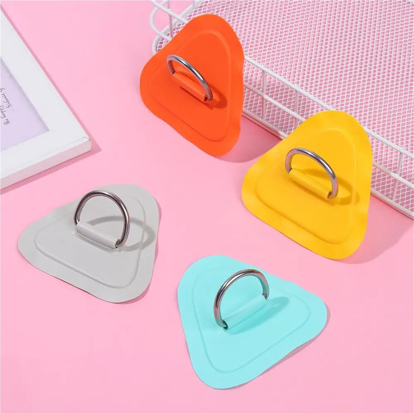 D-Ring-Patch aus Edelstahl