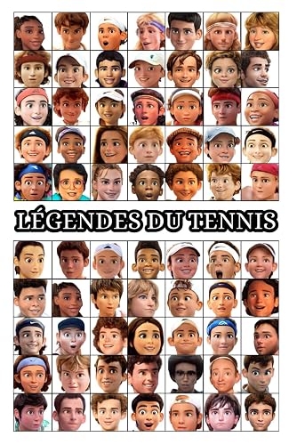 Légendes du tennis: Livre - Découvrez l'histoire des plus grands joueurs de tennis- Illustré en couleurs - Idée cadeau - Adulte -Enfant