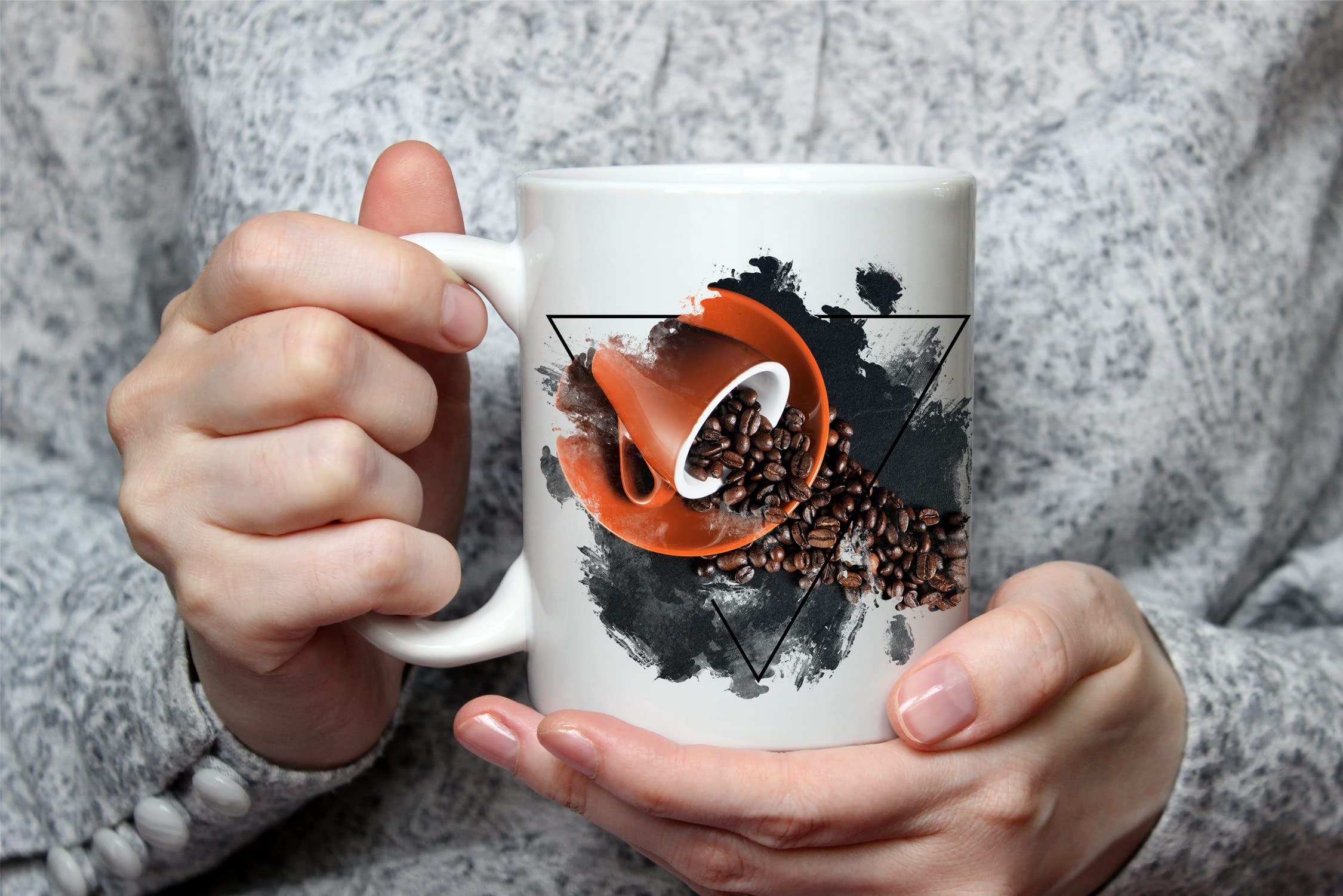 Tazza in ceramica bianca e nera con stampa Best Dad