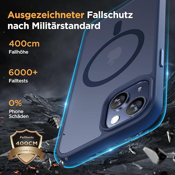 Miracase For iPhone 13 Case for Magsafe [with Tempered Glass] [Top Military Protection & Magnetic Force] Shockproof Scratch-R - 4