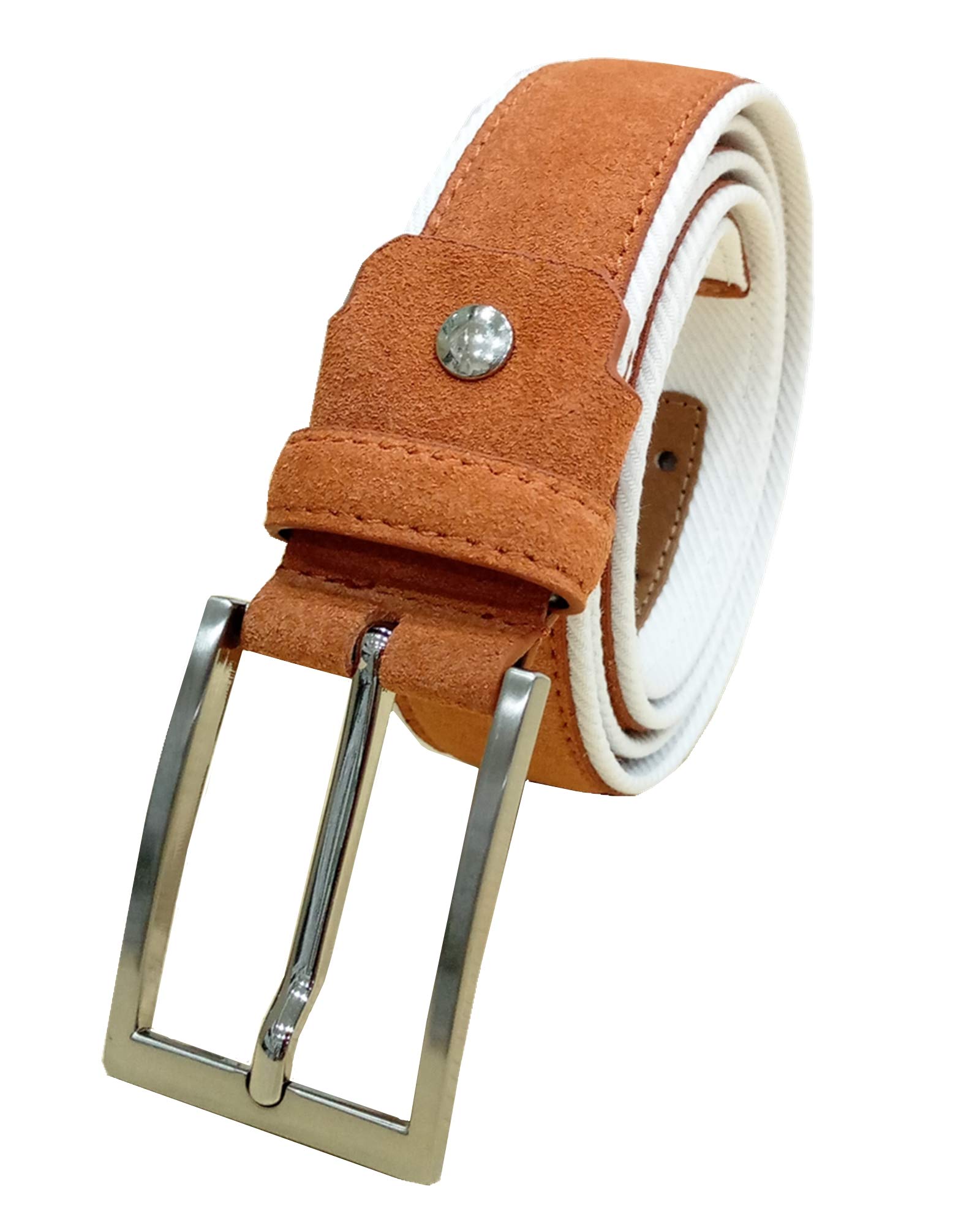 Ground Mind Men's Genuine Suede Leather Golf Belt
