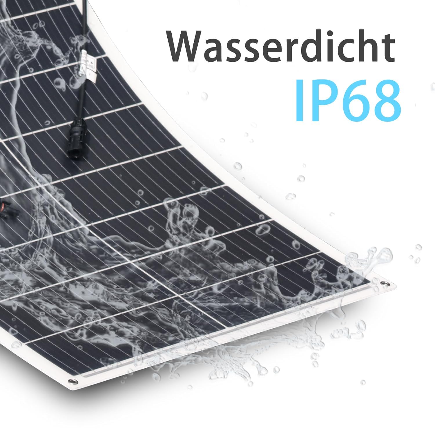 Solarpanel-Kit Flexibel 100W 12V Monokristallines Solarmodul+20A 12V/24V Solarladeregler+Solarkabel, Solaranlage Komplettset 12v für Wohnwagen, Wohnmobil, Boot Camper Autodach Balkon