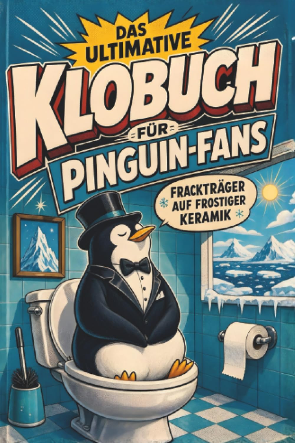 Das ultimative Klobuch für Pinguin-Fans: Frackträger auf frostiger Keramik. Lustiges Geschenk für Fans von Pinguinen, Antarktis und süßen Tieren
