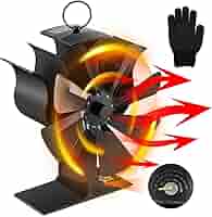 Ventilatore Per Stufa A Legna Senza Elettricità - 8 Pale Silenziose, Autoavviante - Foto 8