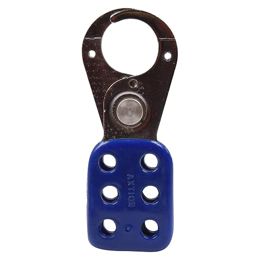 Lockout Electroplated HASP Premier AK-HS-67B Lock and hold , Blue (Pack of 5)