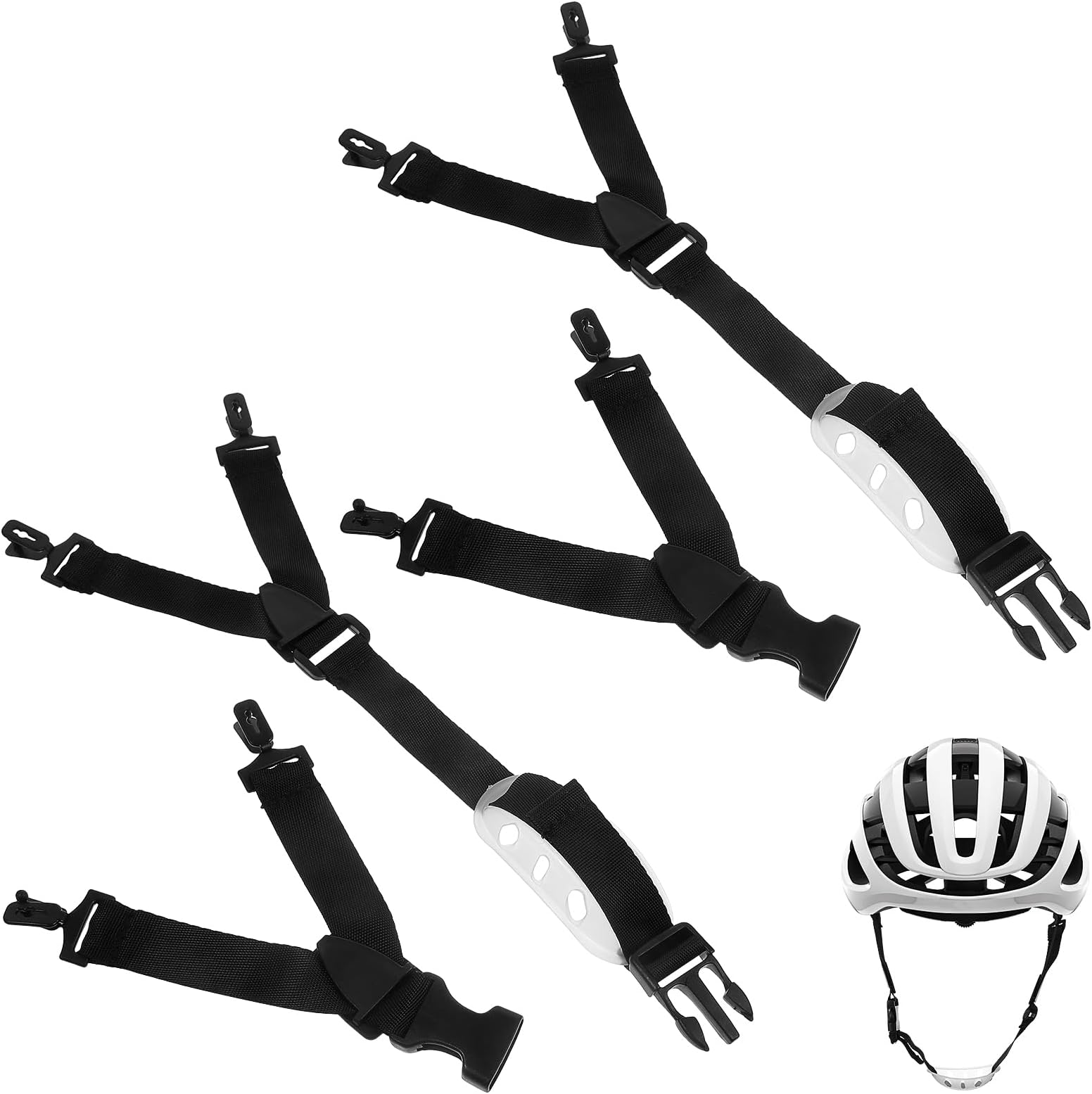 Universal Hard Hat Chin Strap: 2Pcs Safety Hat Chin Strap with Black Chin Cup - Helmet Chin Strap Replacement for Construction Worker (Random Color)