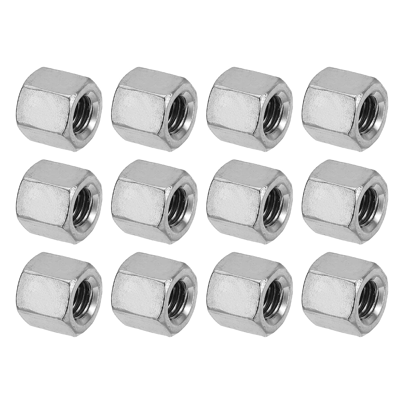 PATIKIL M8 x 1.25-Pitch 304 Stainless Steel Hex Coupling Nuts