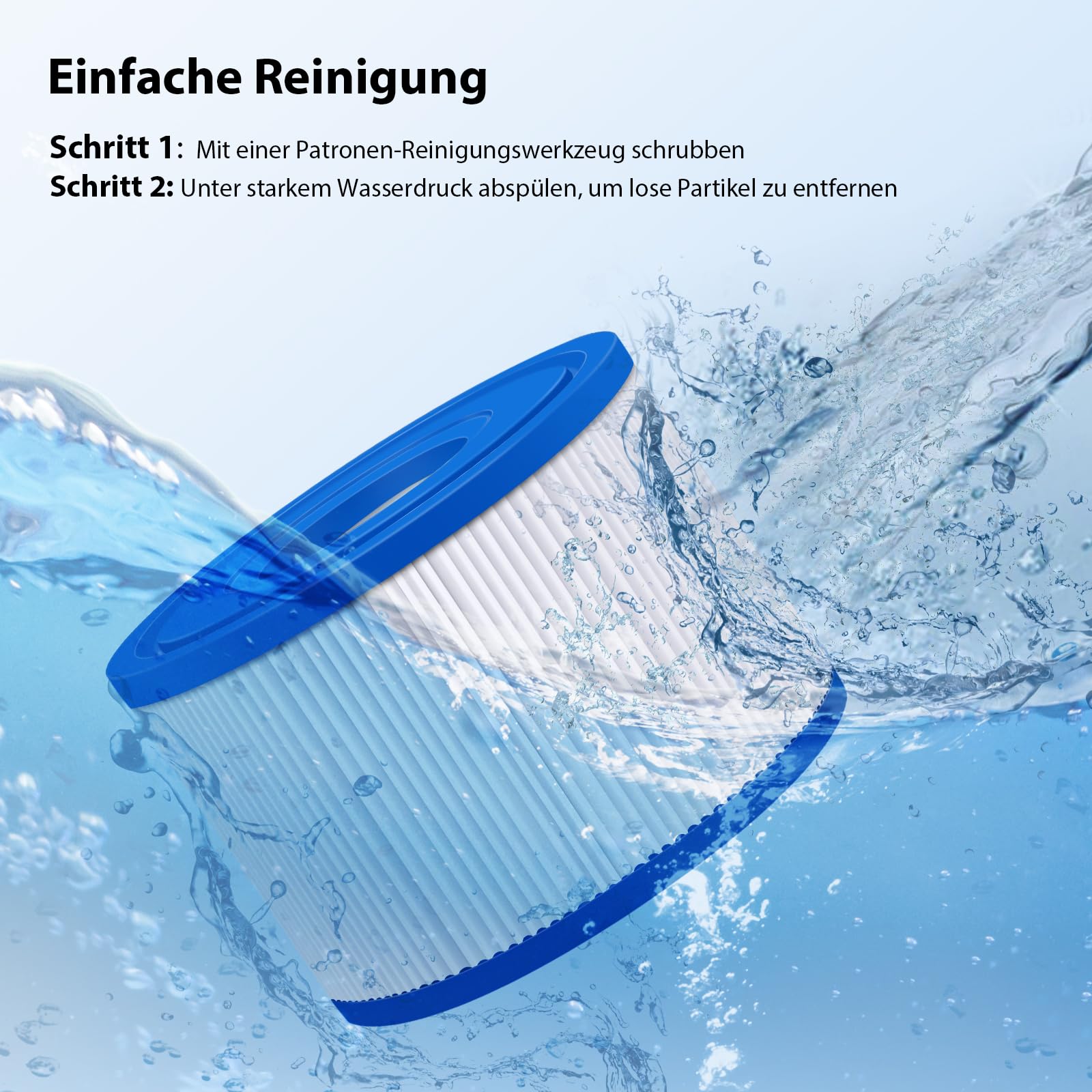KGC 12 Stück S1 Filter Pool, 10.6cm x 4.5cm x 7cm, S1 Filterkartusche Whirlpool,Aufblasbare Whirlpool-Filter kompatibel, Poolfilter für Intex PureSpa Typ S1, Whirlpool Filter für 29001E Spa