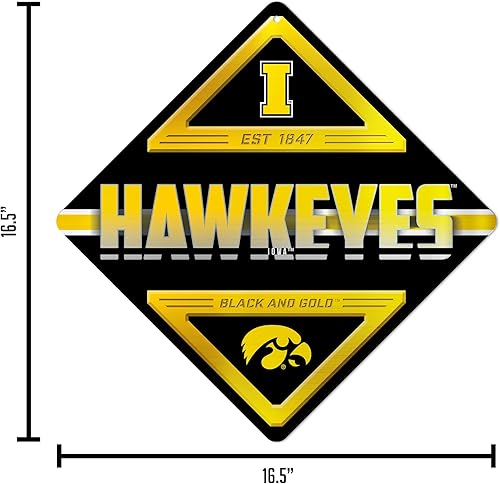 Miniatura 77 de Rico Industries NCAA - Letrero de metal estándar de 16.5 x 16.5 pulgadas, decoración del hogar, dormitorio, oficina, cueva de hombre