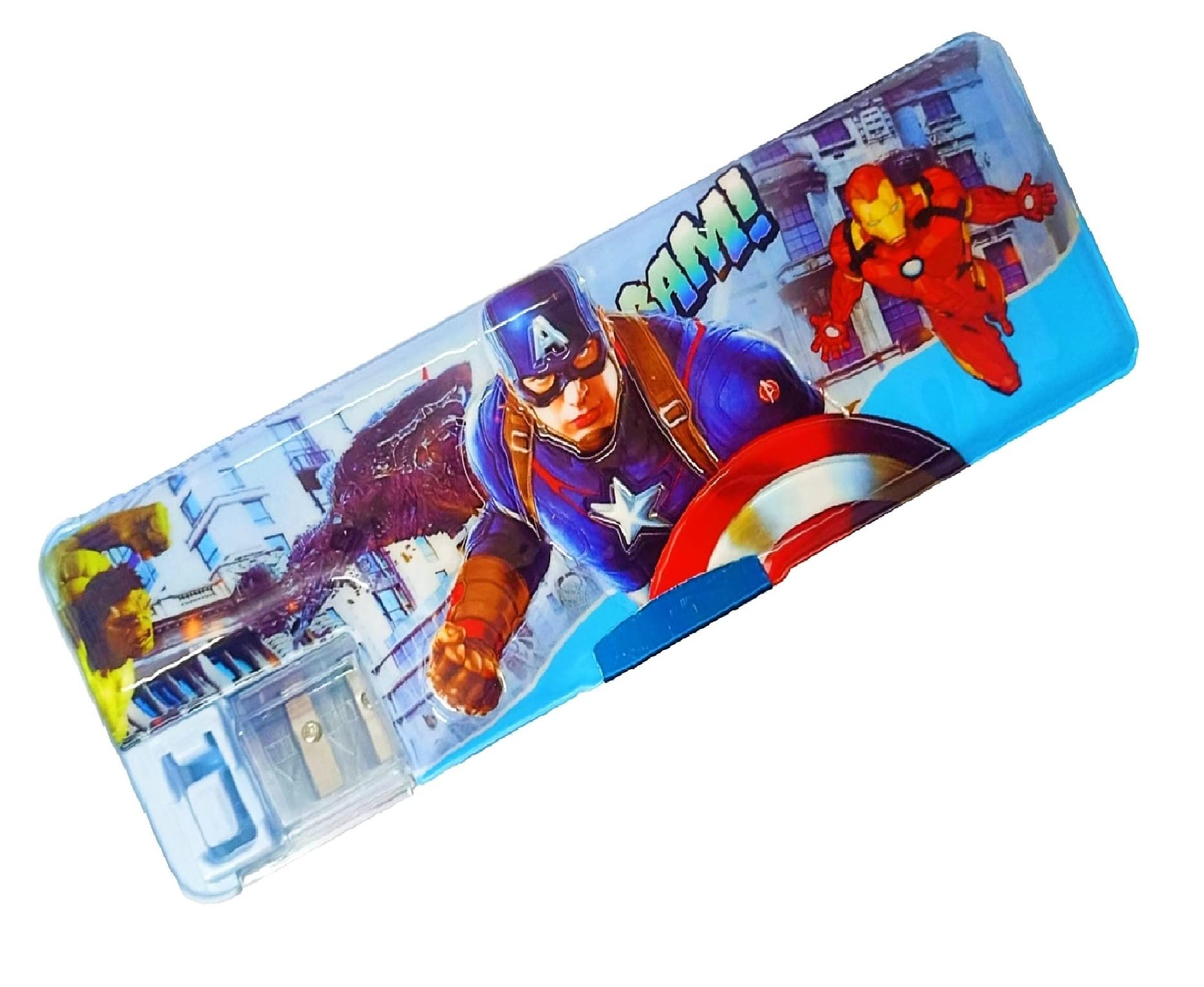 bruzone Captain America Magnetic Art Plastic Pencil Box (Set of 1, Light Blue) (B09PL56Y75) Amazon Price History, Amazon Price Tracker