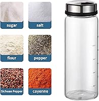 Vista 8 de Tarro de condimento con juegos de coctelera de acero inoxidable 304, salero y pimentero con agujeros ajustables para sales del Himalaya, Kosher