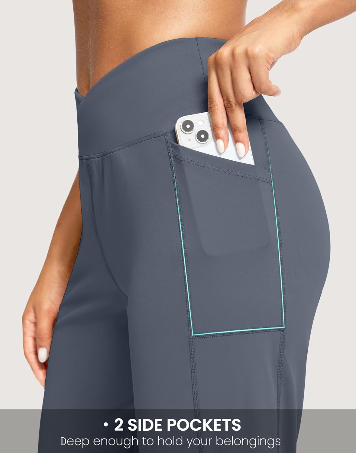 G Gradual Women's 14" Bermuda Long Shorts Knee Length High Waisted Athletic Shorts with Pockets Stretch Casual Summer Walking - Image 4