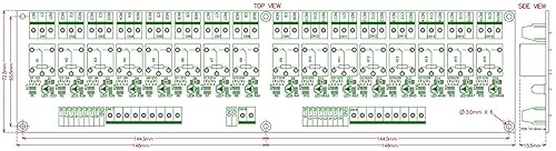 Vista 8 de Montaje en carril DIN 16 SPDT 10Amp Power Relay Interface Module (DC 12V)