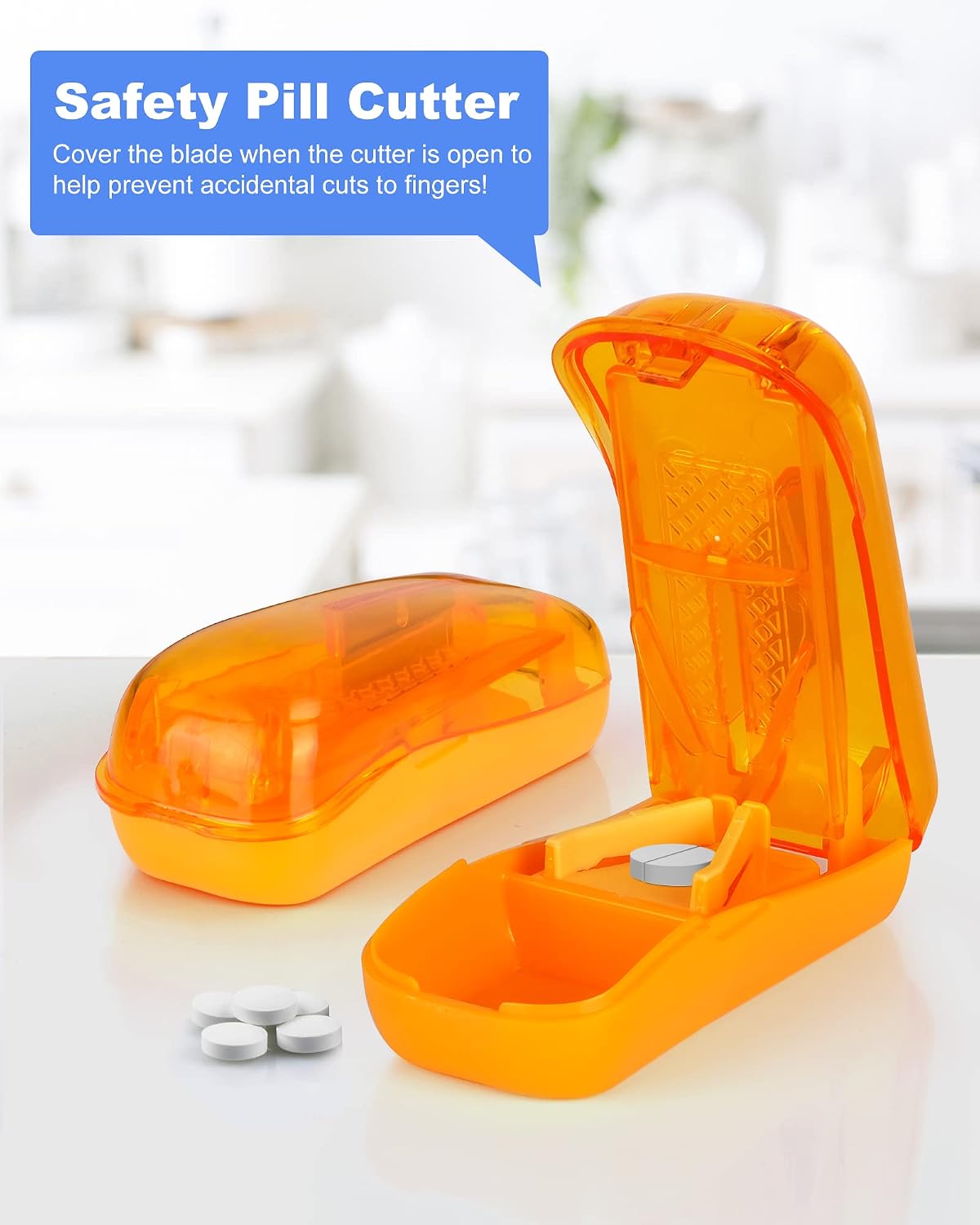 Monthly Pill Organizer 3 Times a Day with Pill Cutter, 30 Days Pill Organizer Monthly, Month Medicine Box Holder Organizer with 31 Daily Compartments, Hard Shell Travel Case & Removed Shoulder Straps