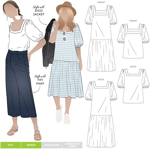 Miniatura 7 de Style Arc Patrón de costura  Camiseta y vestido tejido Clementine (talla 10-22)