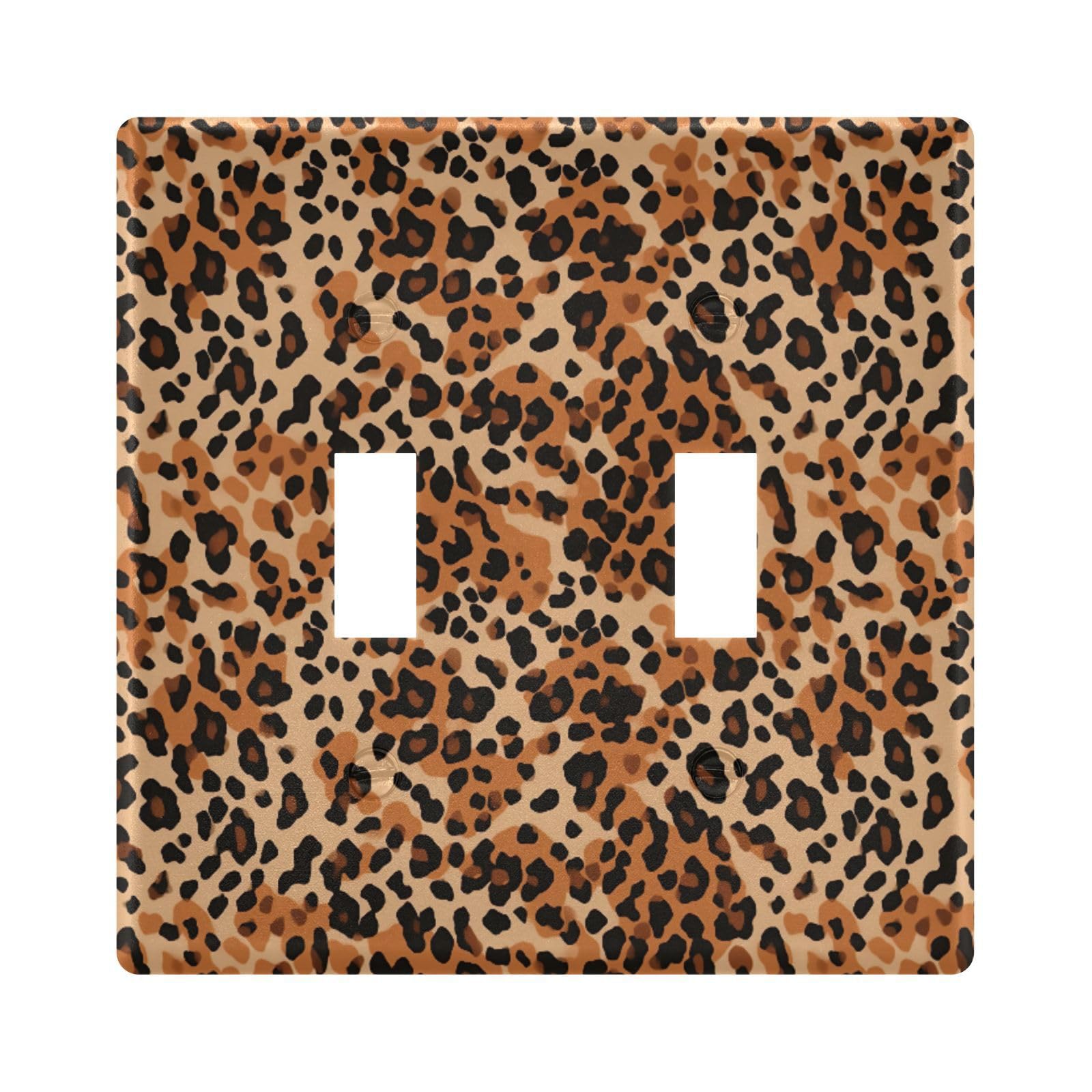 UMIRIKO Leopard Light Switch Cover Plate Covers Decorative Double Toggle Home Decor 202a8533