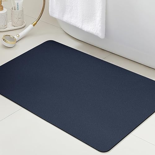 Miniatura 39 de ACCUMTEK Alfombrilla de Baño Ultrafina, Alfombrillas Antideslizantes de Espesor Reforzado para Debajo de la Puerta, Alfombras de Baño 2-gris