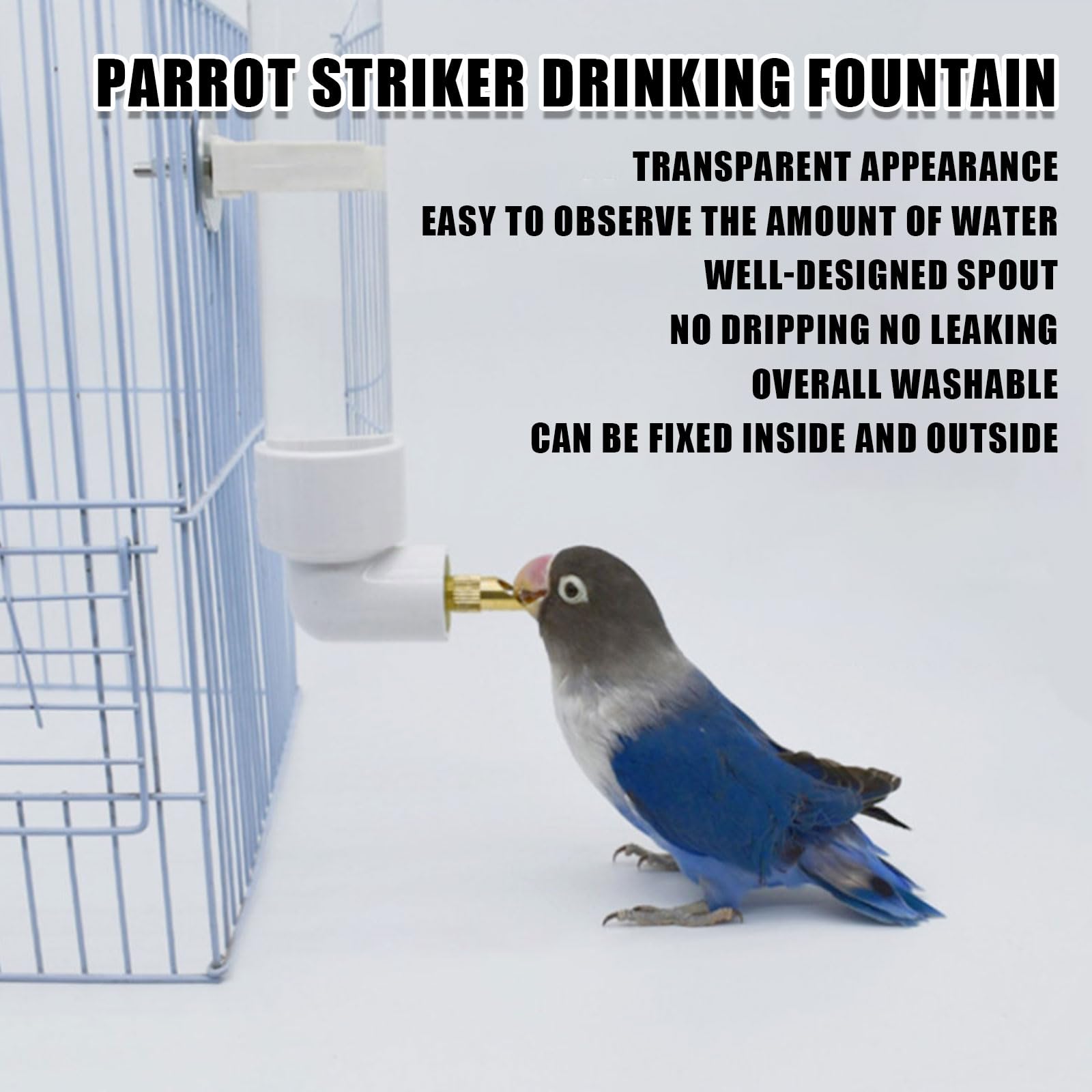 Distributeur D'eau Pour Oiseaux 3L/5L - Avec Crochet De Suspension - Pour Perroquets, Cailles, Poules, Pigeons