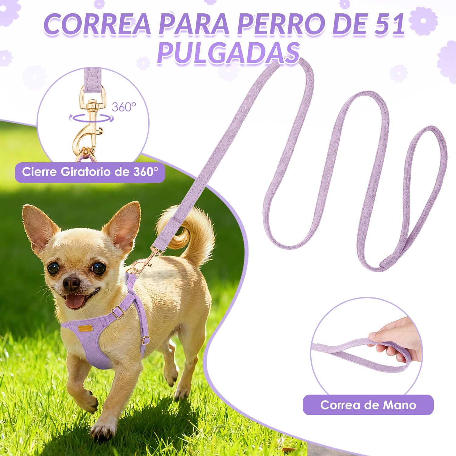 SlowTon Arnés Antitirones para Perros con Correa – Arnés Suave y Ligero de Entrada Fácil para Cachorros, Arnés Ajustable para Perros Pequeños y Medianos
