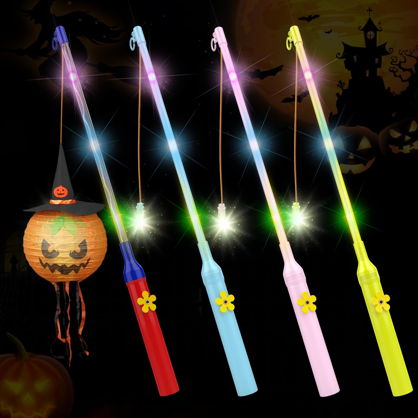 Mini Lanterne LED Noir - Lot De 20 Lanterne Bougie à Suspendre