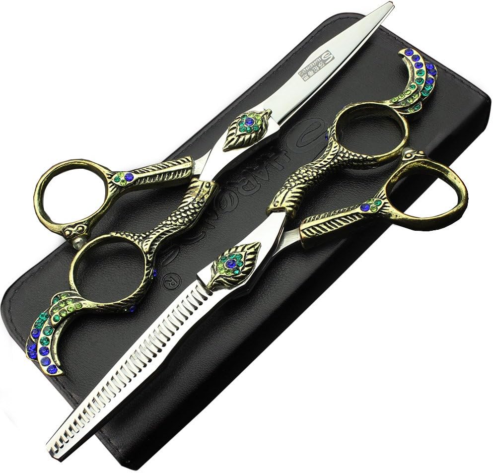 โ 5.5/6-inch Professional Hair Clippers, Stainless Steel Sharp Hair Clippers, Specialized for Hairdressers (6-inch -2pc-C)